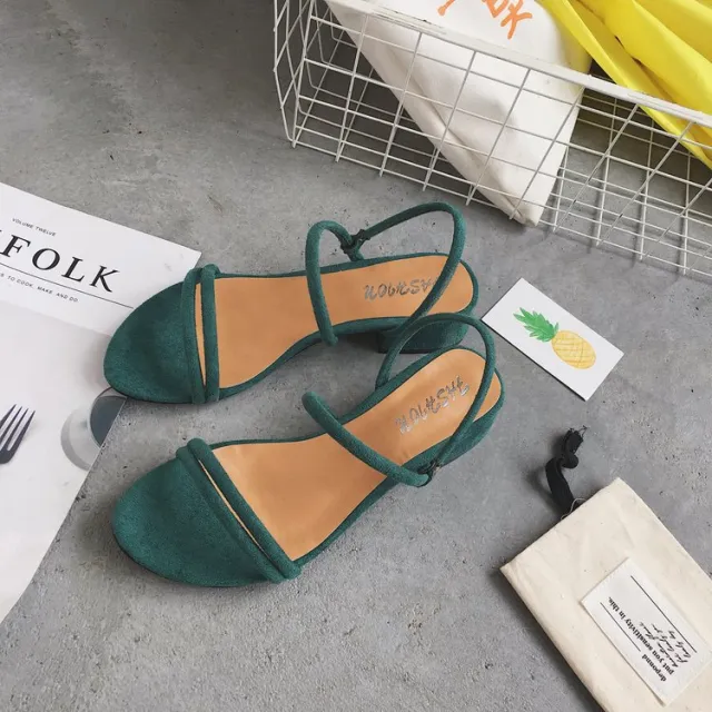 Summer New Style Korean Style One Shoe Two Wear Women'S Sandals Slippers Green - Shop at LoveMi