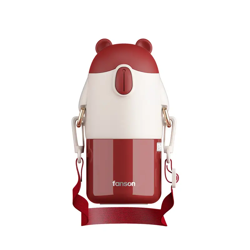 Thermos Mug With Straws Girl Children Cartoon Portable Fashion