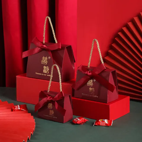 Wedding Candy Box Portable Chinese Style Gift Box