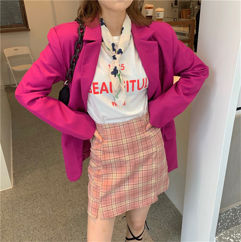 Women's Solid Color Suit All-match Age Reduction Jacket Top