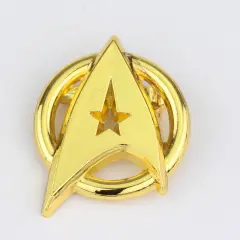 Star Trek First Captain's Badge, Brooch, Badge - Gold - View 1