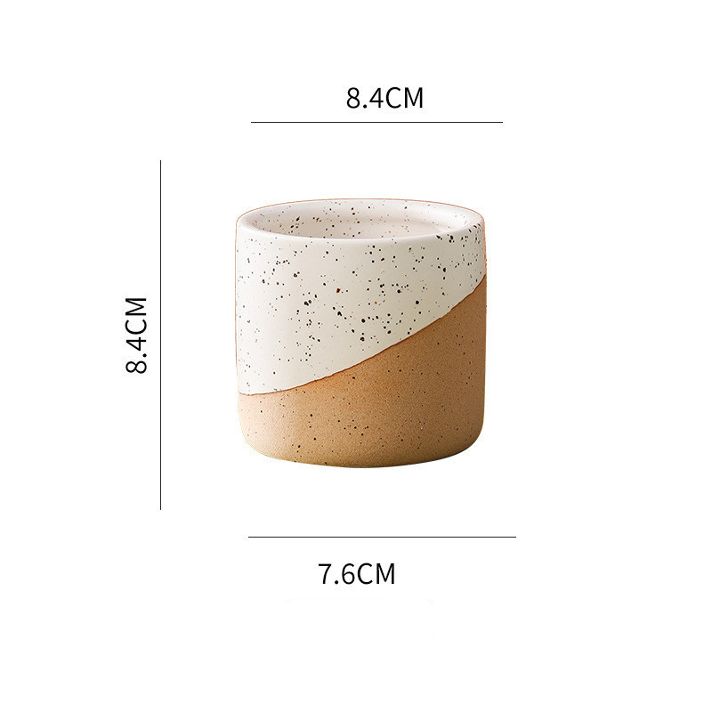 Mini ceramic flower pot 7.6cm x 8.4cm for succulents or desk decor