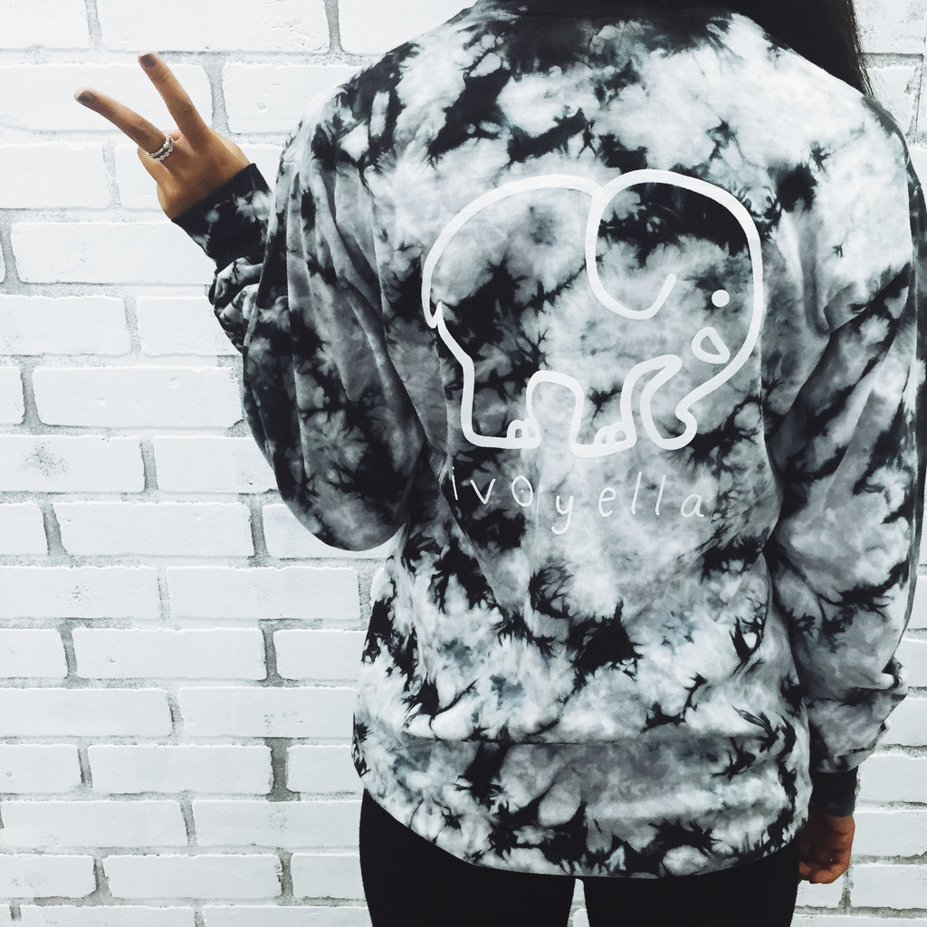 Long-sleeved T-shirt Women's Foreign Trade Original Printed Elephant Pattern Mouth Decoration