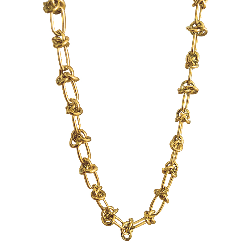 Personalized Knotted Thorn Chain Stackable Adjustable Sweatshirt Necklace