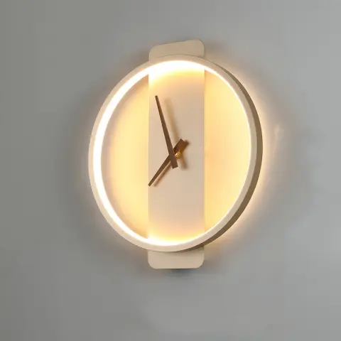 Nordic Wall Lamp Bedroom Bedside Clock Modeling