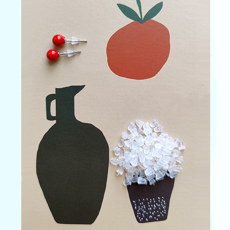 Earrings Earring Plugs Silicone Anti-skid Anti-skid Ear Plugs Ear Buckles Ear Caps Behind Ear Plugs Plugs Earrings Diy Accessories