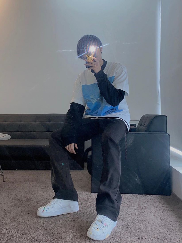 Summer American Retro Casual Trousers Flared Overalls Ins Thin Section