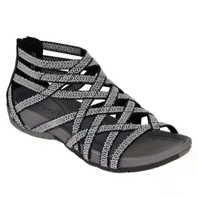 Thin Strap Cross Low Wedge Heel Cutout Fish Mouth Back Zipper Sandals Zebra - Shop at LoveMi
