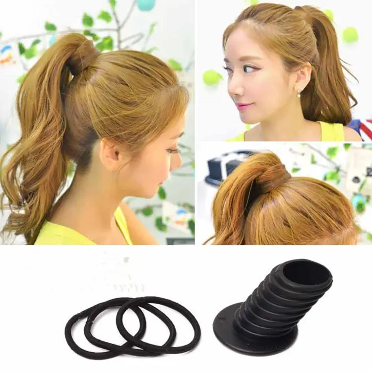 Korean Ponytail Fluffy Hair Tie High Pads Heighteners