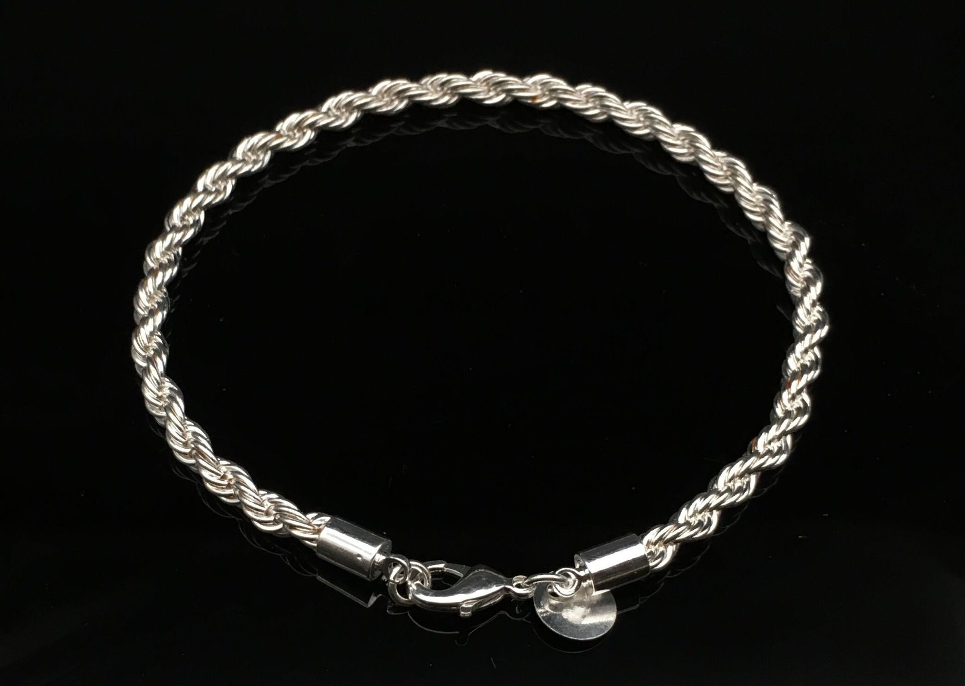 Copper And Silver Jewelry European And American Fashion Jewelry Popular Hot-selling Jewelry 4MM Twisted Rope Bracelet