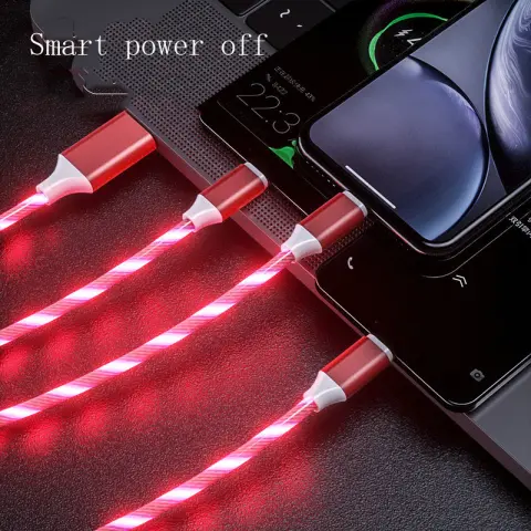 3 in 1 Micro USB Type C Cable LED