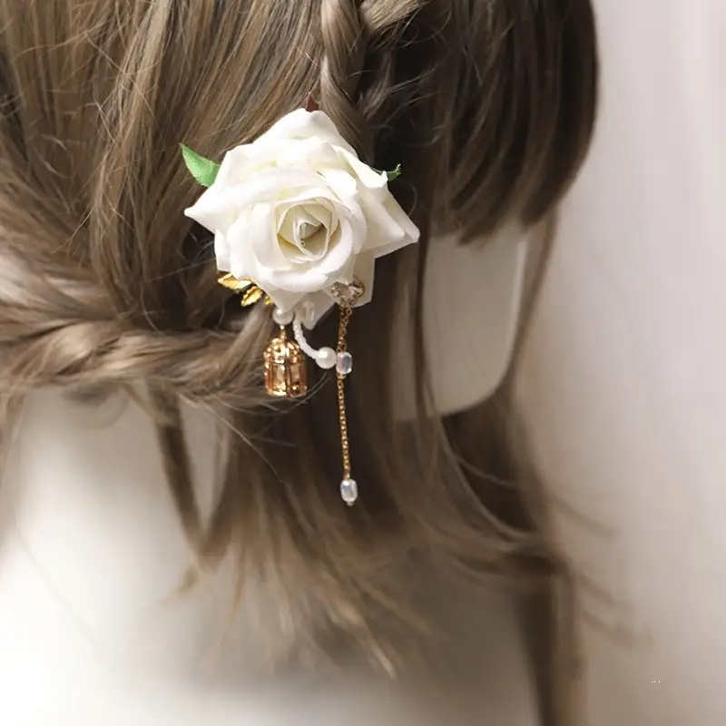 Hairpin Hair Accessories Lace Bow Ribbon Hair Clip Tea Party B1578