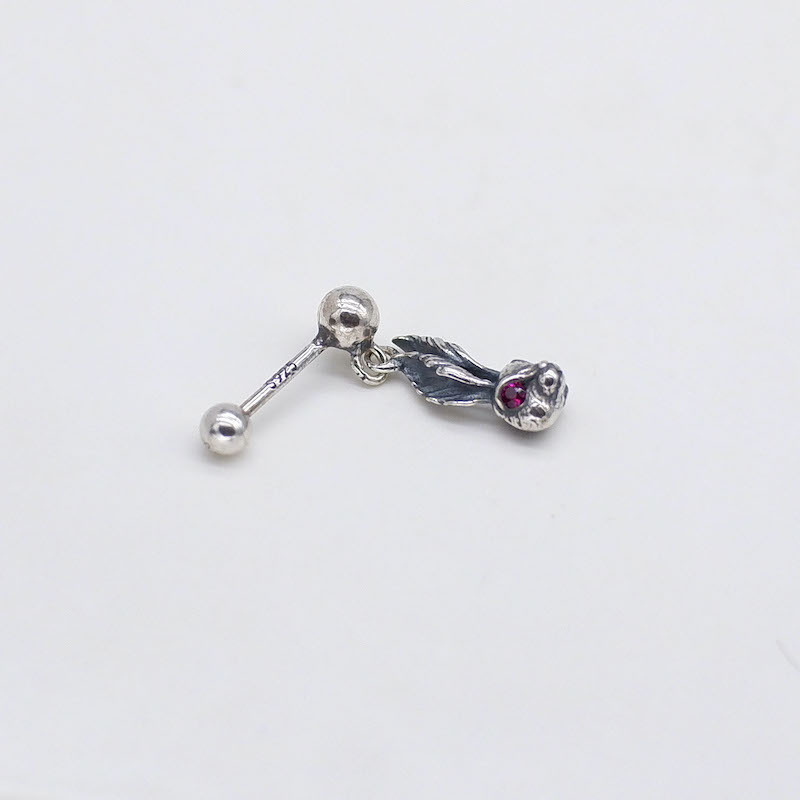 Vintage Thai Silver Small Animal Ear Bone Stud Earrings Earrings Earrings