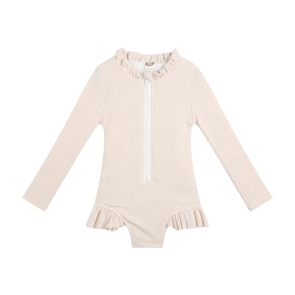 Romper-shaped Triangle Swimsuit Bikini Solid Color