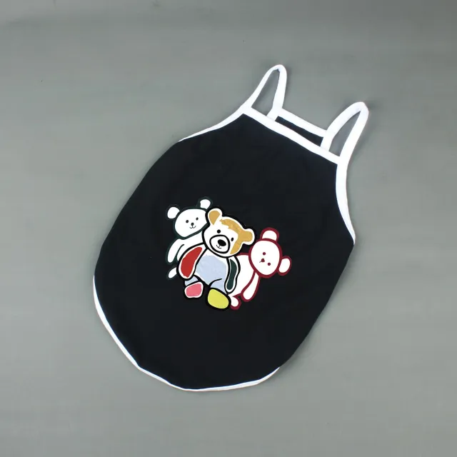 Summer Cotton Camisole Cute Pet Clothes Black - Shop at LoveMi