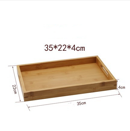 Title 5, Rectangular Double Ear Bamboo Tea Set Tray Rest...