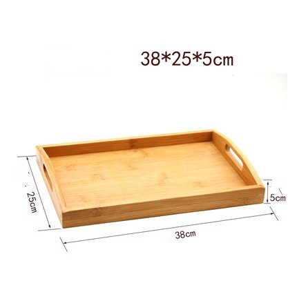 Title 4, Rectangular Double Ear Bamboo Tea Set Tray Rest...