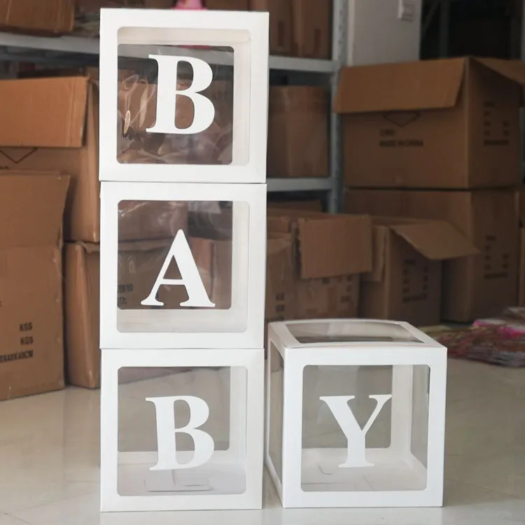 Birthday Party Letter Gift Box Transparent Balloon Box