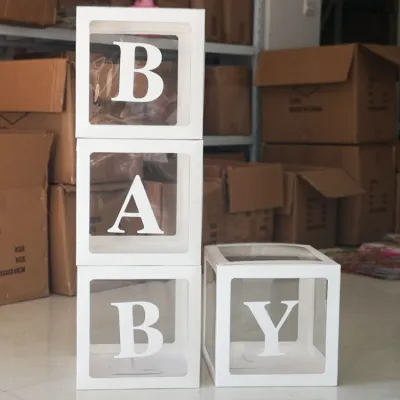 Birthday Party Letter Gift Box Transparent Balloon Box