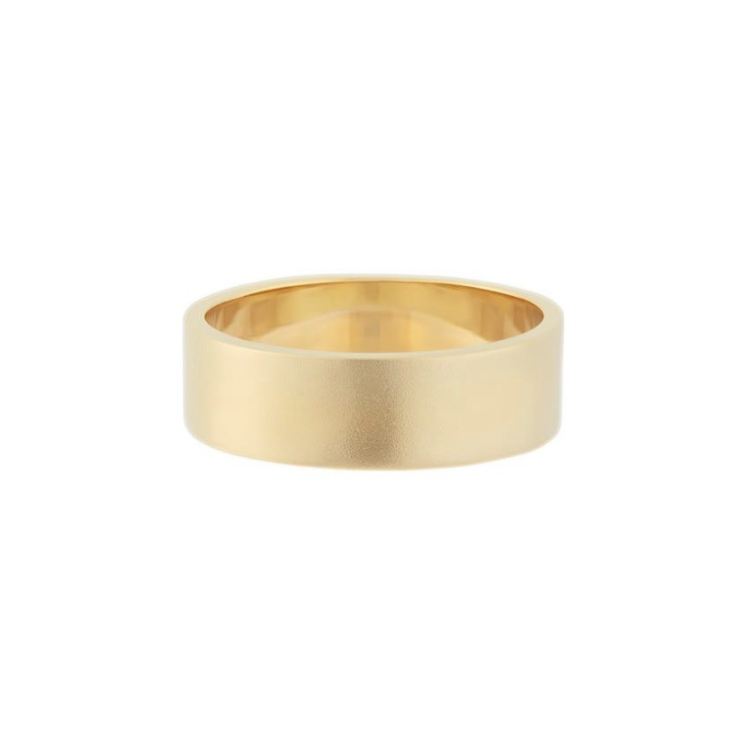 Titanium Steel Gold Simple Light Body Ring
