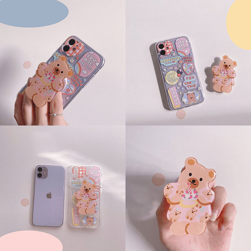 Compatible with Apple, Compatible with Apple , Ins Cute Bear Shatter-resistant IPhonex Apple 11 Mobile Phone Case