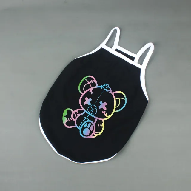Trendy Brand Pet Clothes Summer Cotton Camisole Black - Shop at LoveMi