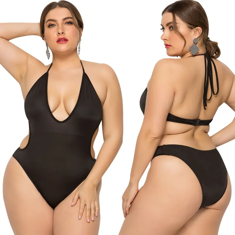 Swimsuit Women's Sling Deep V-neck Thin One-piece Skirt Fat