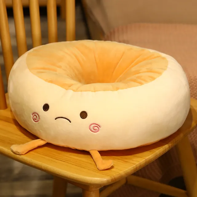 Toast Bread Futon Cushion Home Floor Chair Cushion Plush Office Tatami Pudding Butt Cushion 1Style - Shop at LoveMi