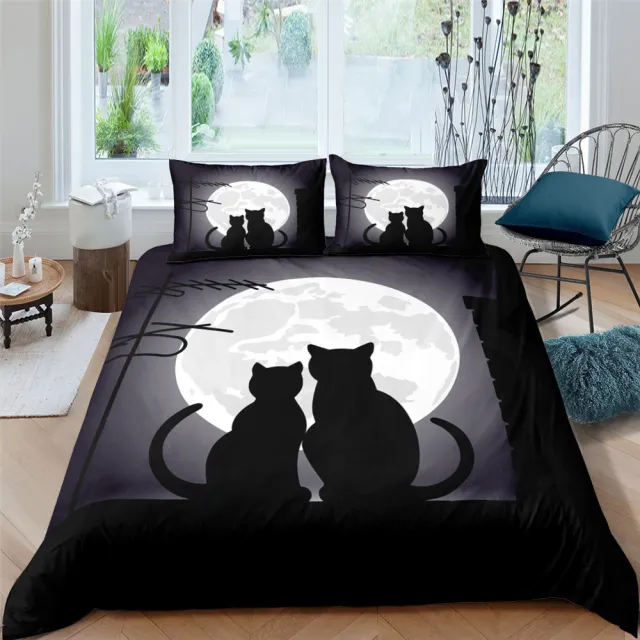 Pet Kitten Three piece 3D Digital Printing Quilt Cover Pillowcase Cat04 - Shop at LoveMi