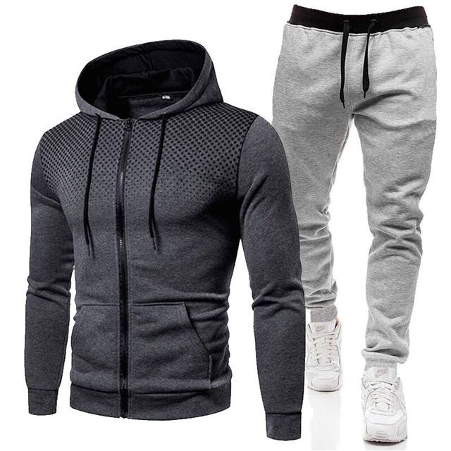 Ebay Fashion Breathable Drawstring Sports Pocket Two-piece Hoodie