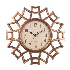 10 Inch Retro Wall Clock Nordic Round Living Room Clock Fashion Wall Clock - Gold - View 1