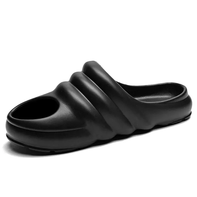 Coconut Slippers Female Trend Go Out Thick soled Personality At Home Black - Shop at LoveMi