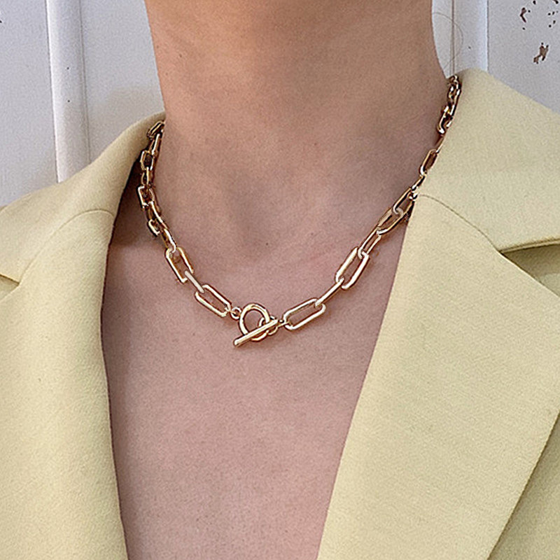European And American Cold Style Metal Ball Necklace