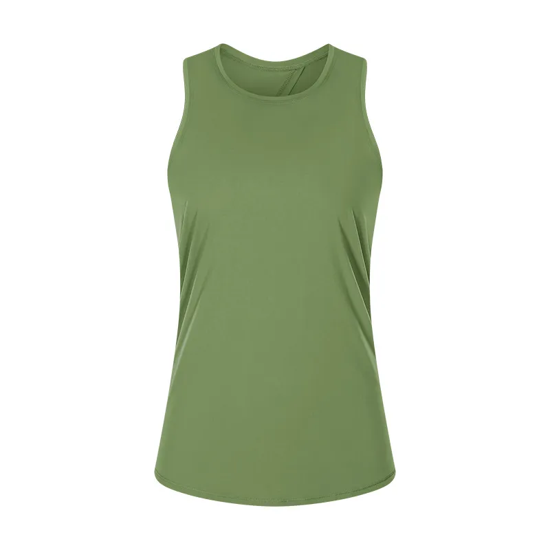 Nude Skin-friendly Lace-up Vest Women's Bow-knot Beauty Back Sports Blouse Yoga Wear - Green
