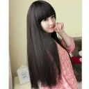 Black Diagonal Bangs