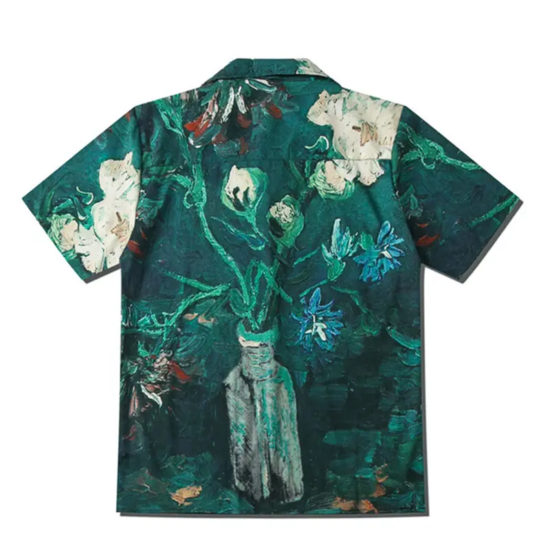 Street Hip-hop Floral Short Sleeve Shirt