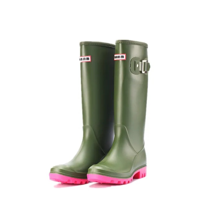 High rain boots buckle Green - Shop at LoveMi