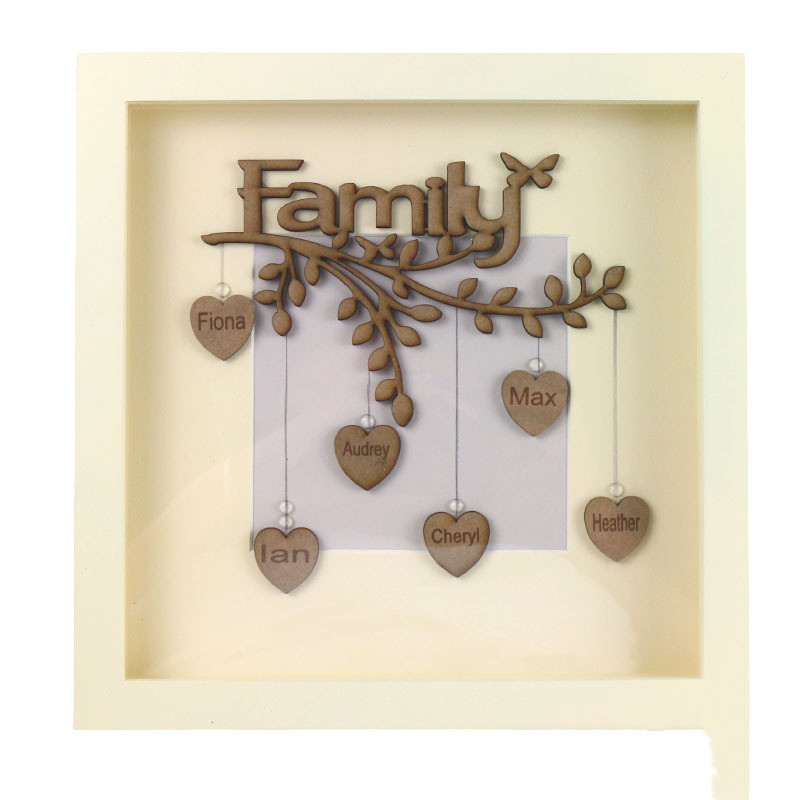 DIY Name Family Tree Photo Frame Wooden Souvenir