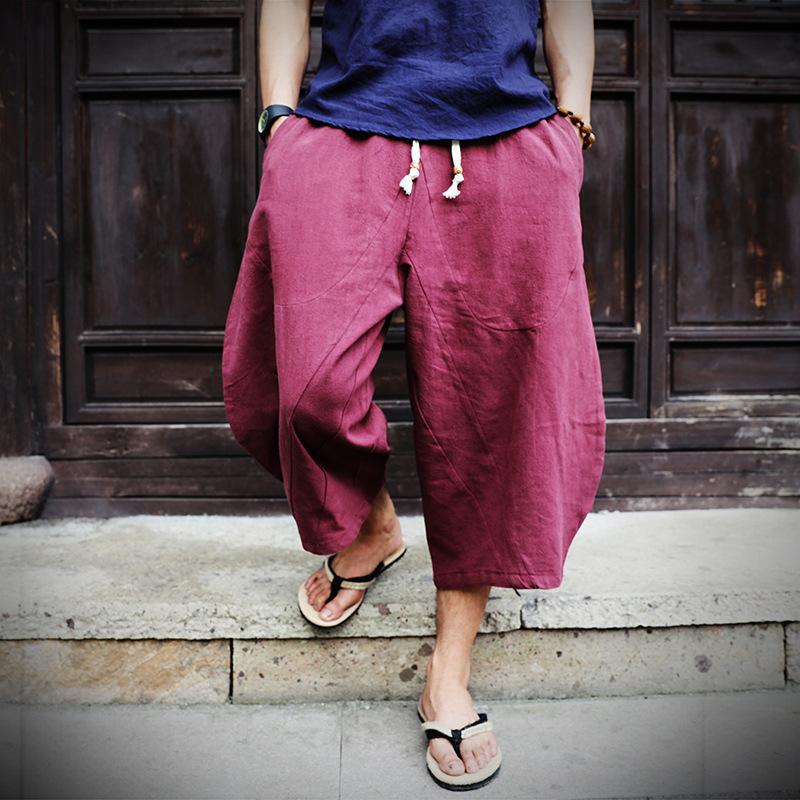 Title 2, Cotton And Linen Harem Pants Linen Low End Wide...