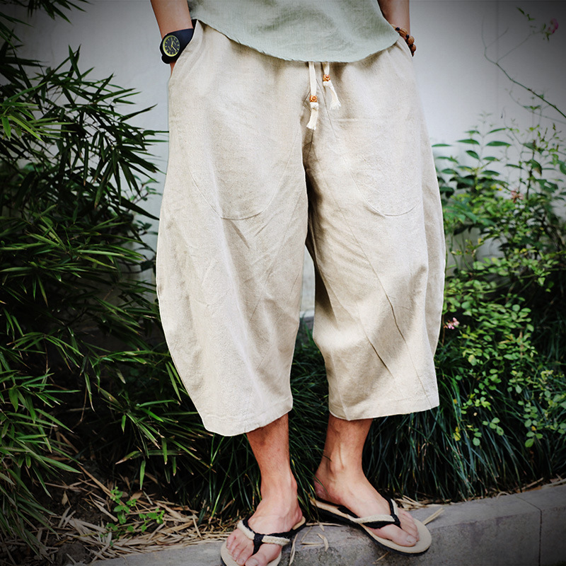 Title 5, Cotton And Linen Harem Pants Linen Low End Wide...