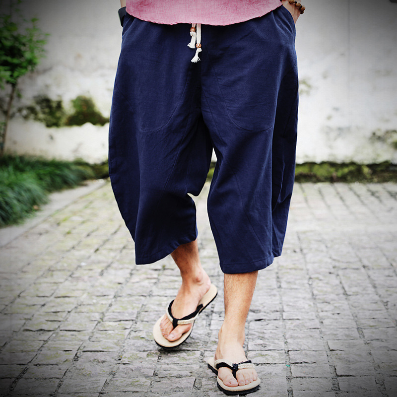 Title 4, Cotton And Linen Harem Pants Linen Low End Wide...