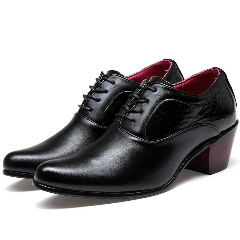 Pointed Toe Shoes Men's Lace-up Men's Korean Style Pointed Toe Shoes