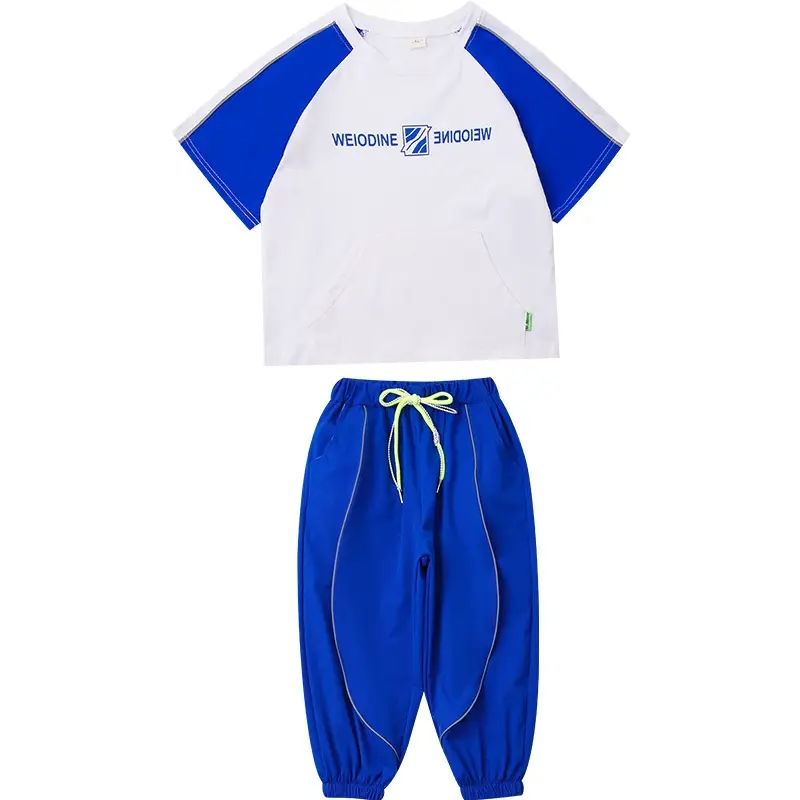 Boys'' Suit Summer Cotton Leisure Reflective Middle School