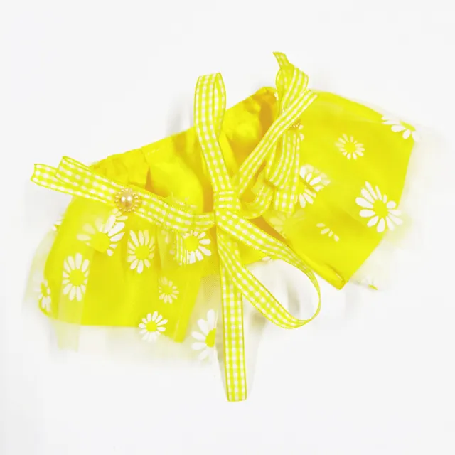 Little Daisy Pet Saliva Towel Pitbull Teddy Bichon Skirt Dog Bib Yellow - Shop at LoveMi