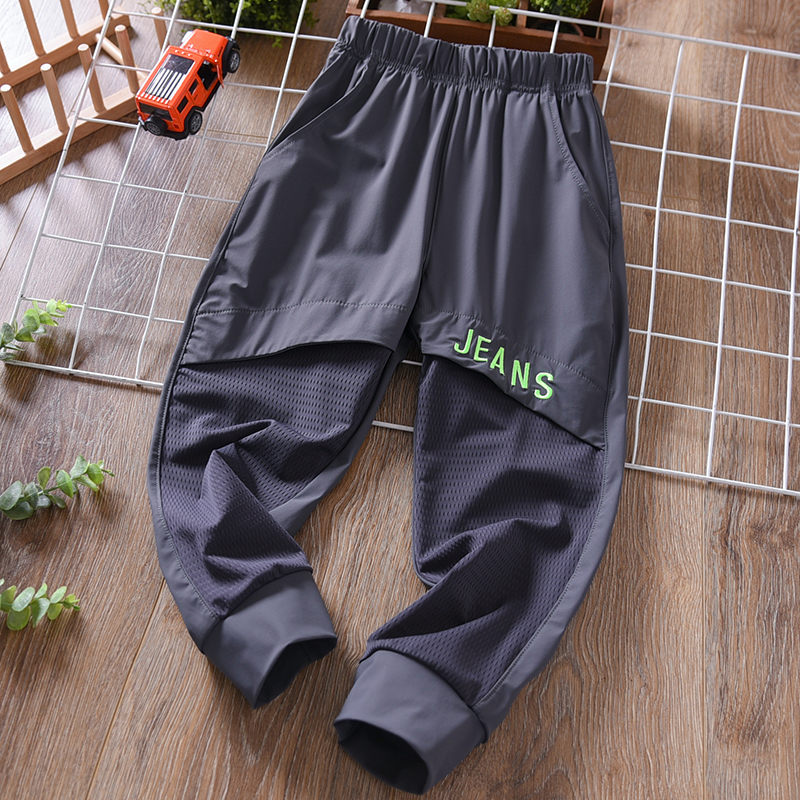 Stitching Mesh High-elastic Sports Pants, Cotton Children's Mosquito Pants