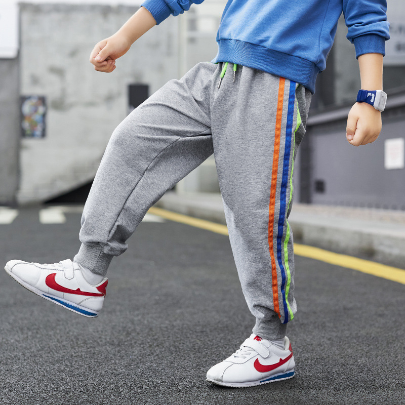 Boys' Sweatpants Spring Pants Loose Middle-aged Children's Spring And Autumn Casual Trousers Western Style Trousers