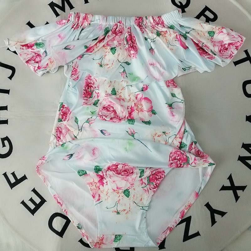 1622963277159 - Ruffle Printed Maternity Photograph Jumpsuit