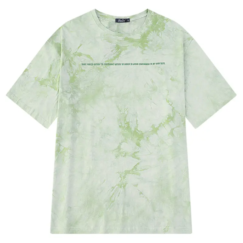 Smudge Loose T Shirt Gradient Short-sleeved Men And Women