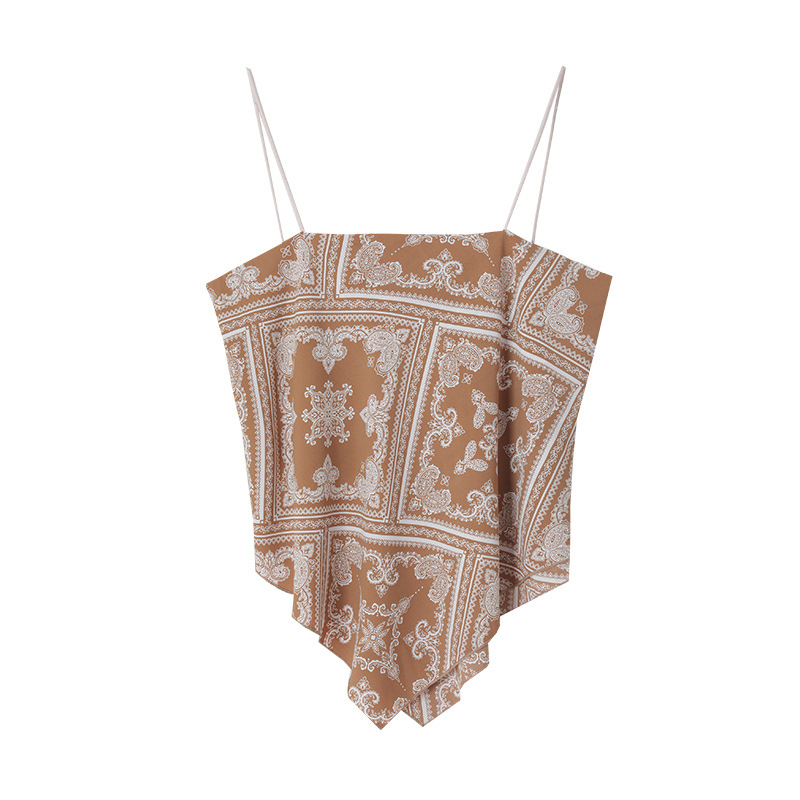 Retro Vest Slim Top With Back Strap Design