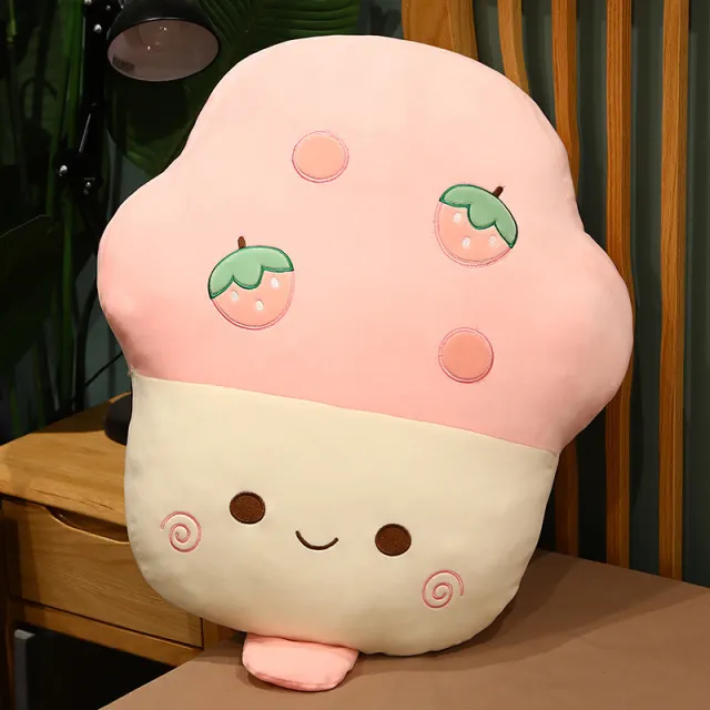 Ice cream Plush Toy Stuffed Food Soft Doll Fruit Pillow Home Sofa Decor Pink - Shop at LoveMi